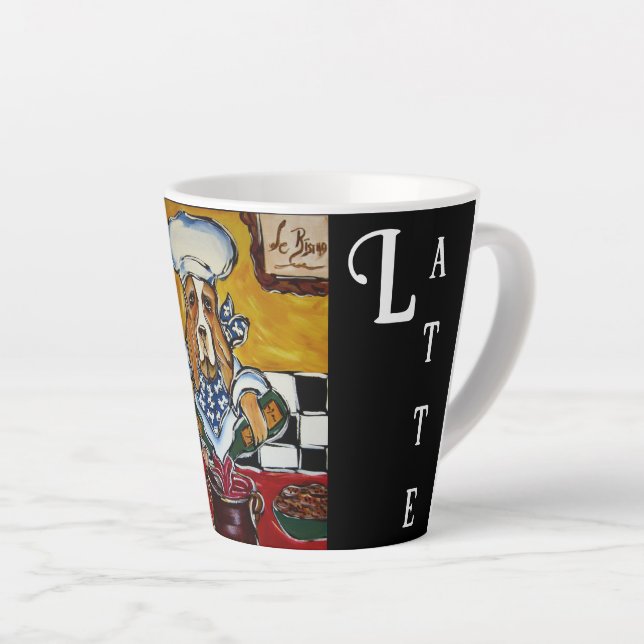 CANECA DE CAFÉ LATTE CÃO BASSET  (Ângulo direito)