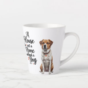 Caneca De Café Latte Cão Cachorro Coração Pequeno Canuta Latte