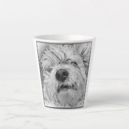 Caneca De Café Latte Cão Coton de Tulear