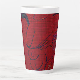 Caneca De Café Latte Cão de Caça de Ficção Científica Fantasia