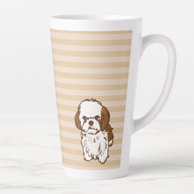 Caneca De Café Latte cão shz (Direita)