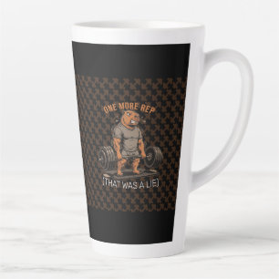 Caneca De Café Latte Capivara Engraçada na Academia Uma Repetição a Mai