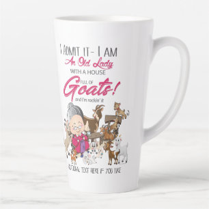 Caneca De Café Latte Caprinos Engraçados - Cheio de Caprinos da Casa V