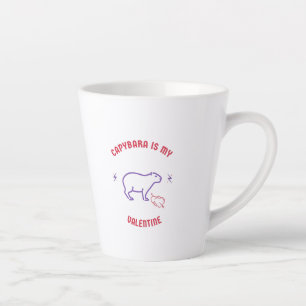 Caneca De Café Latte Capybara pet casal amorosa esposa namorado f