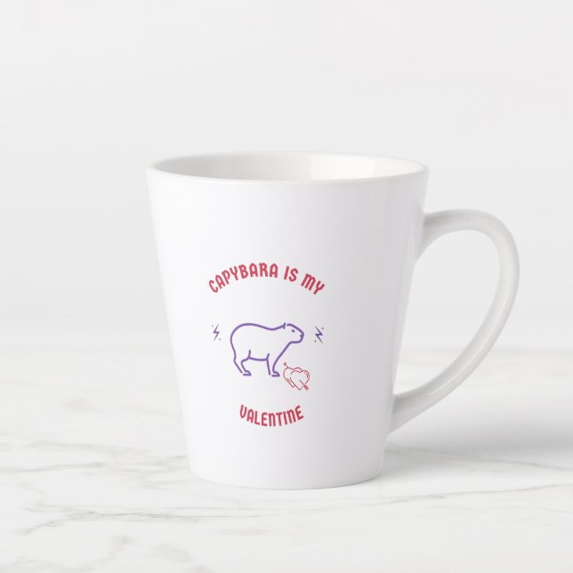 Caneca De Café Latte Capybara pet casal amorosa esposa namorado f (Direita)