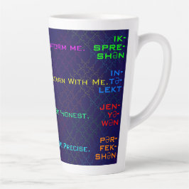 Caneca De Café Latte Características do Autismo Elegante Cor Quebra-cab