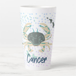 Caneca De Café Latte Caranguejo Zodiac Latte Mug Cancer Moderno