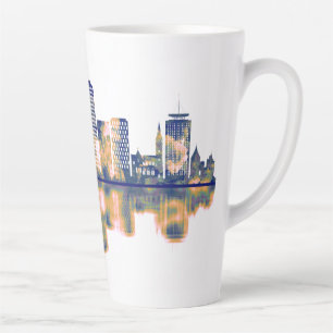Caneca De Café Latte Cardiff Skyline