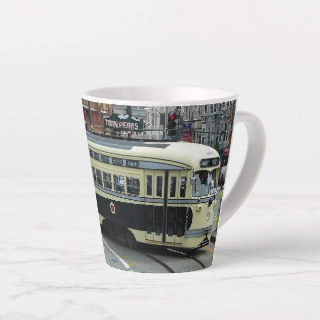 Caneca De Café Latte Carro a cabo San Francisco (Ângulo direito)