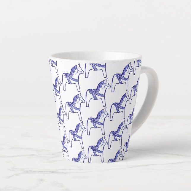 Caneca De Café Latte Carrossel Horse (Ângulo direito)