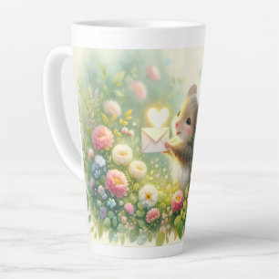 Caneca De Café Latte Carta de Amor do Rato da Cabana Prado