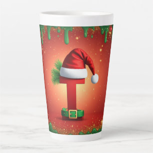 Caneca De Café Latte Carta de Natal T para Presentes de Férias