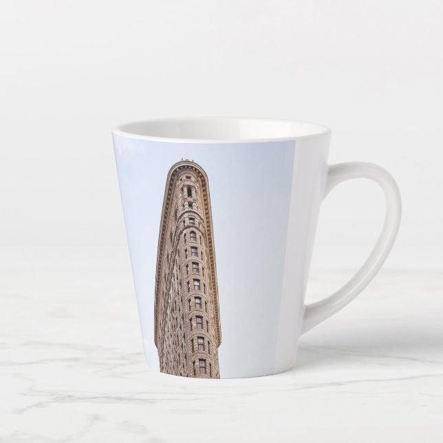 Caneca De Café Latte Cartão postal do edifício Flatiron (Direita)