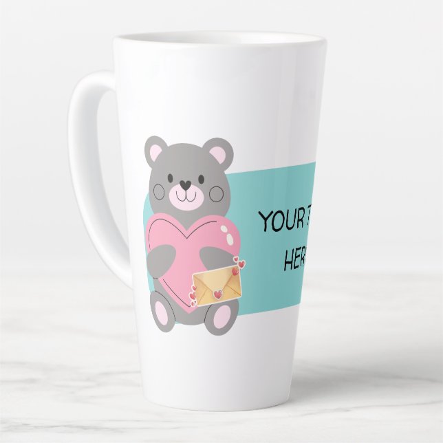 CANECA DE CAFÉ LATTE CARTAZEM PERSONALIZÁVEL (Ângulo esquerdo)