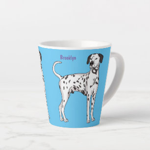 Caneca De Café Latte Cartografia de cão Dalmaciano