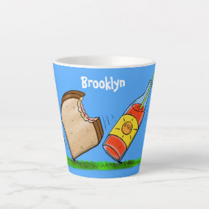 Caneca De Café Latte Cartografia de formigas engraçadas