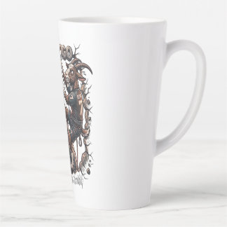 Caneca De Café Latte Cartoon de Cabra Motivacional para Escalada em Roc