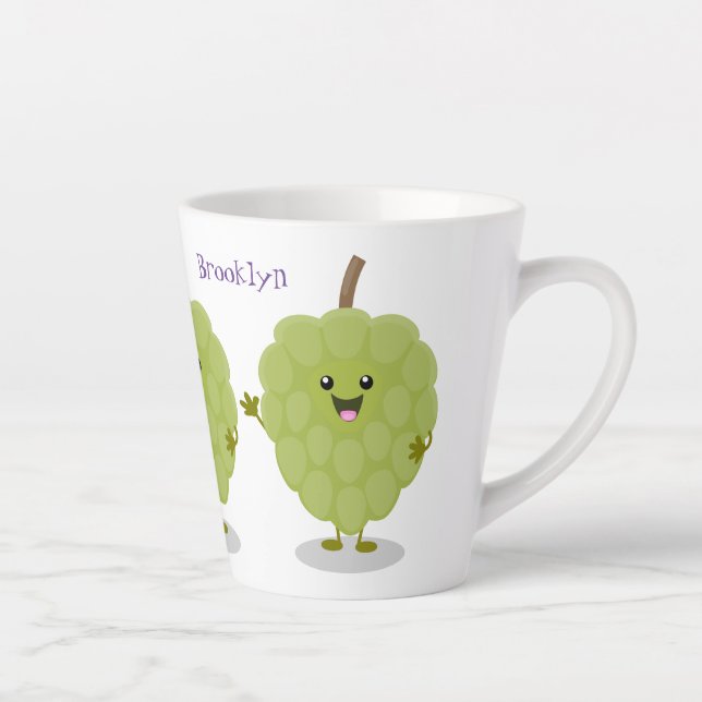 Caneca De Café Latte Cartoon de maçã-pastelaria (Direita)