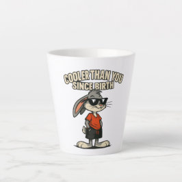 Caneca De Café Latte Cartoon engraçado|Legal coelho|presente engraçado