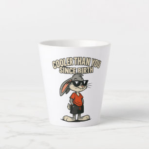 Caneca De Café Latte Cartoon engraçado Legal coelho presente engraçado