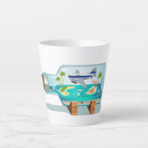 Caneca De Café Latte Cartoon Garrafa de Souvenir
