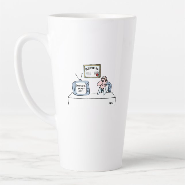 Caneca De Café Latte Cartoon Ortopedista Engraçado para Ortopedistas (Esquerda)