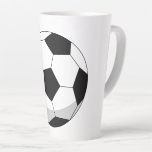 Caneca De Café Latte Cartoon Soccer Ball