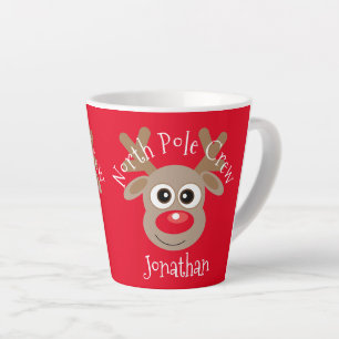Caneca De Café Latte Cartoon Vermelho Latão Vermelho de Cartoon Cute d