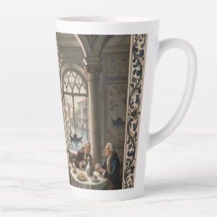 Caneca De Café Latte Casa de Café Veneza em estilo antigo dos anos 1700
