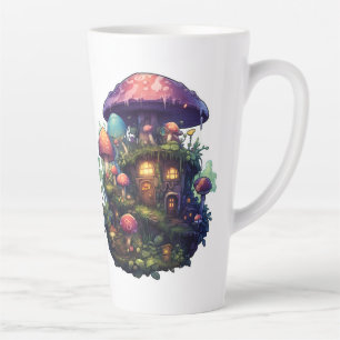 Caneca De Café Latte Casa de cogumelos mágicos
