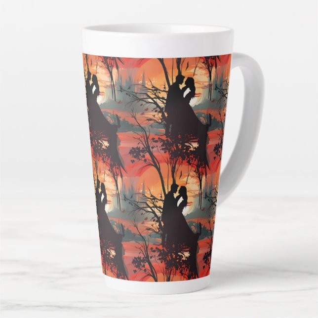 Caneca De Café Latte Casal Apaixonado  (Ângulo direito)