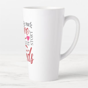 Caneca De Café Latte Casal Arte Uma Verdadeira História De Amor Nunca