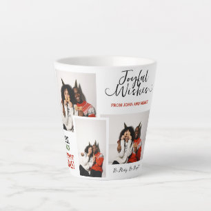 Caneca De Café Latte Casal de Natal 3 para a Tipografia Elegante Simple