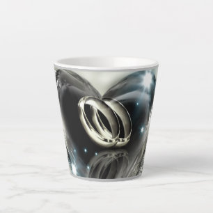 Caneca De Café Latte Casamento O Que Deus Uniu (Prata)