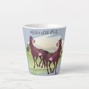 Caneca De Café Latte Casamento Russo Ocidental no País do Cavalo