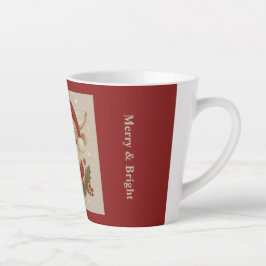 Caneca De Café Latte Casca russa com Vaca Highland com Santa Hat