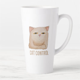 Caneca De Café Latte Cat Control