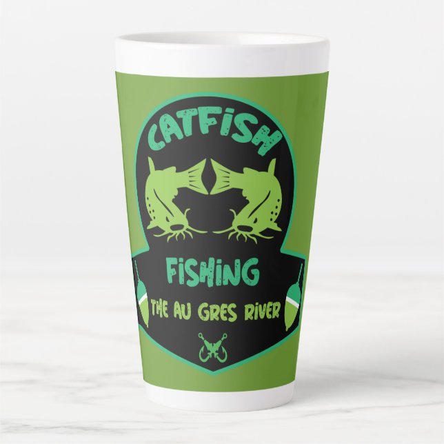 Caneca De Café Latte Cat Fisheries Au Gres (Frente)