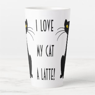Caneca De Café Latte Cat Latte - 17 oz. Caneca