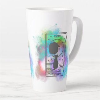 Caneca De Café Latte Cat Moon Tarot celestial