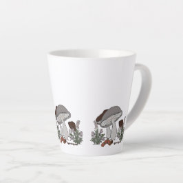 Caneca De Café Latte caterpillar mushroom small latte mug