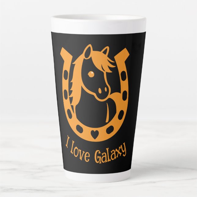 Caneca De Café Latte Cavaleiro do Clube de Pônei (Frente)