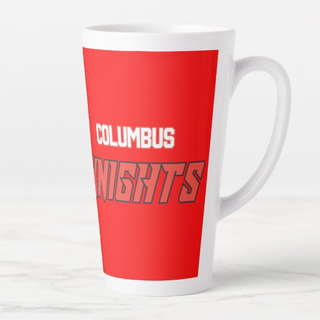 Caneca De Café Latte Cavaleiros Vermelhos de Columbus (Direita)