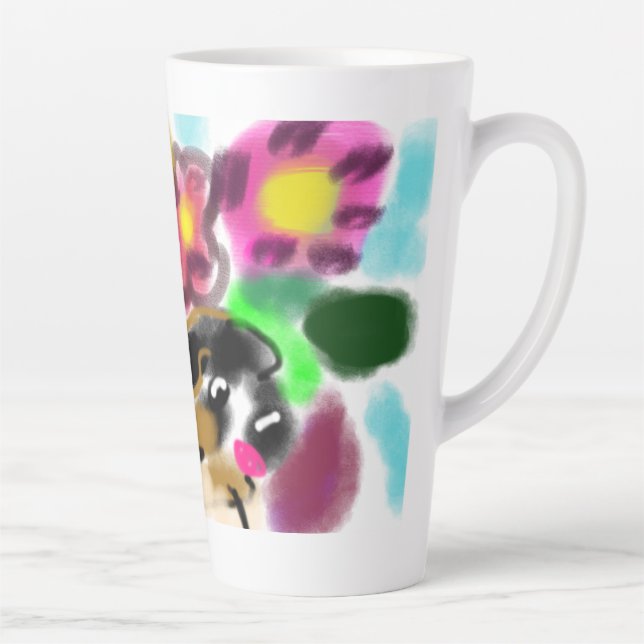 Caneca De Café Latte Cavalier king charles spaniel  (Direita)