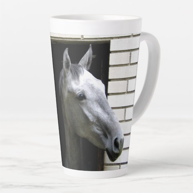 Caneca De Café Latte Cavalo (Ângulo direito)