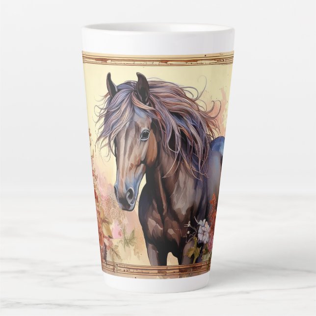 Caneca De Café Latte Cavalo Bonito (Frente)