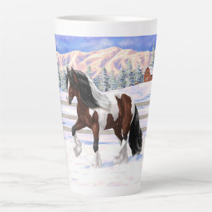 Caneca De Café Latte Cavalo De Rascunho De Vanner Cigano Da Baía De Br