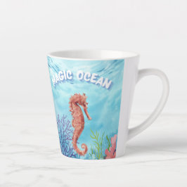 Caneca De Café Latte Cavalo oceânico
