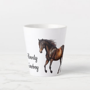 Caneca De Café Latte Cavalo Sudoeste Marrom