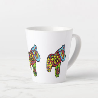 Caneca De Café Latte Cavalos de Dala de Quilter, por Julia,
